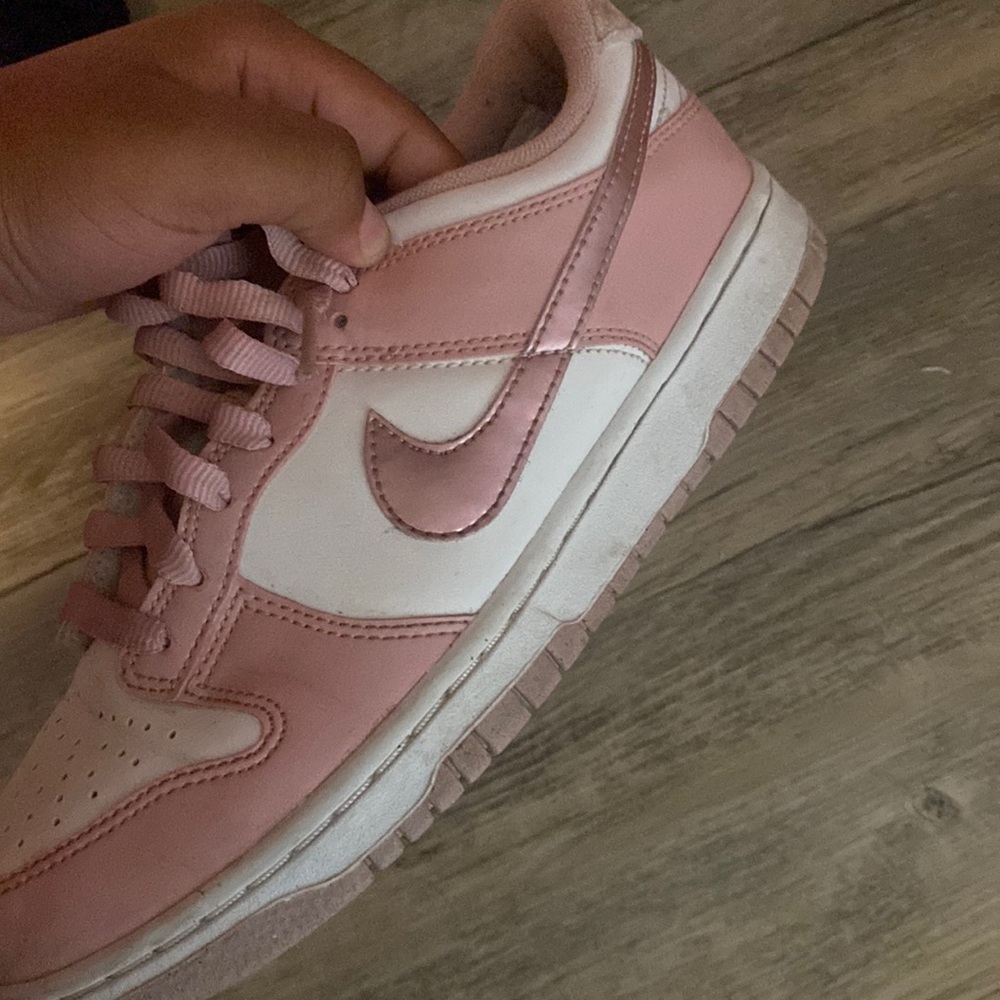 Pink and white dunks